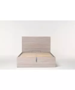 Letto piazza e mezza contenitore "hi box" olmo naturale 120x190 cm